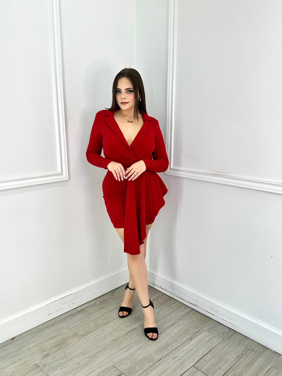 Red Long Sleeve Dress