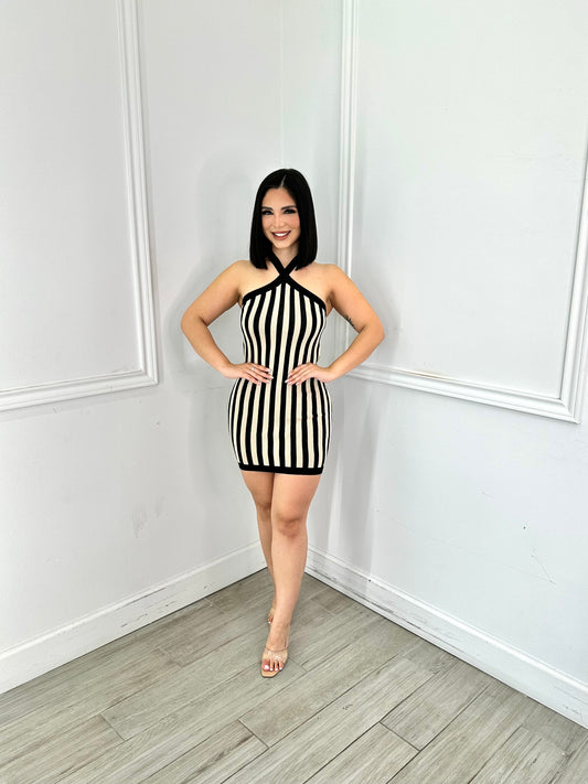 Striped Short Dress